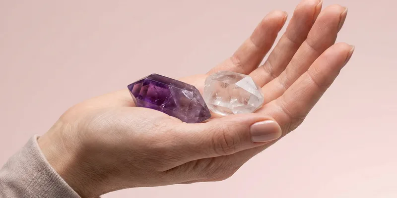 Amethyst and Clear Quartz Together — Benefits & How to Use crystal combination