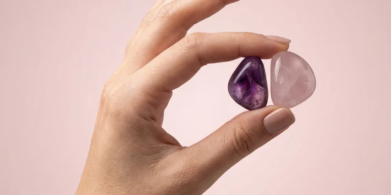 Amethyst and Rose Quartz Together — Benefits & How to Use crystal combination