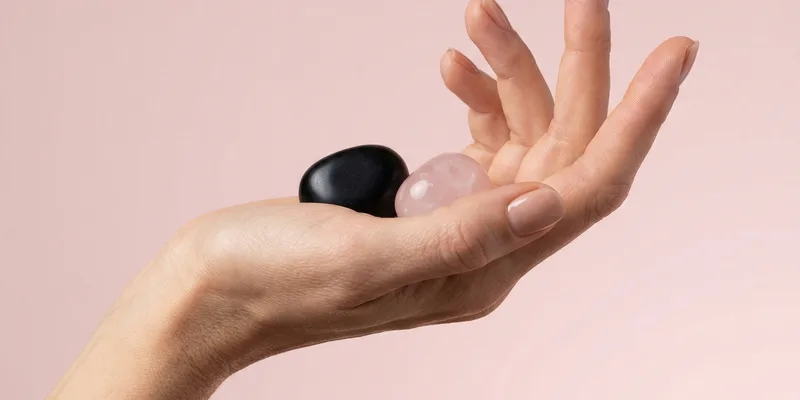 Black Onyx and Rose Quartz Together: Strength Meets Softness crystal combination