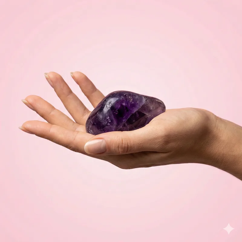 Amethyst Tumbled Stone healing crystal — Calming, protective & purifying
