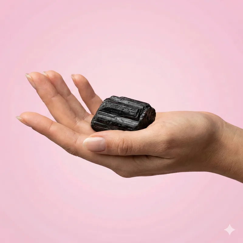 Raw Black Tourmaline Piece - black tourmaline crystal