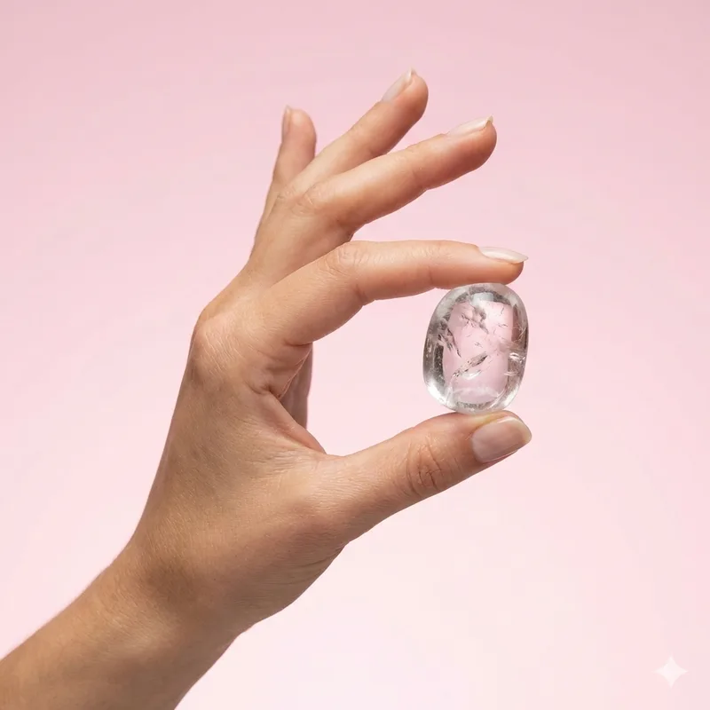 Clear Quartz Tumbled Stone - clear quartz crystal