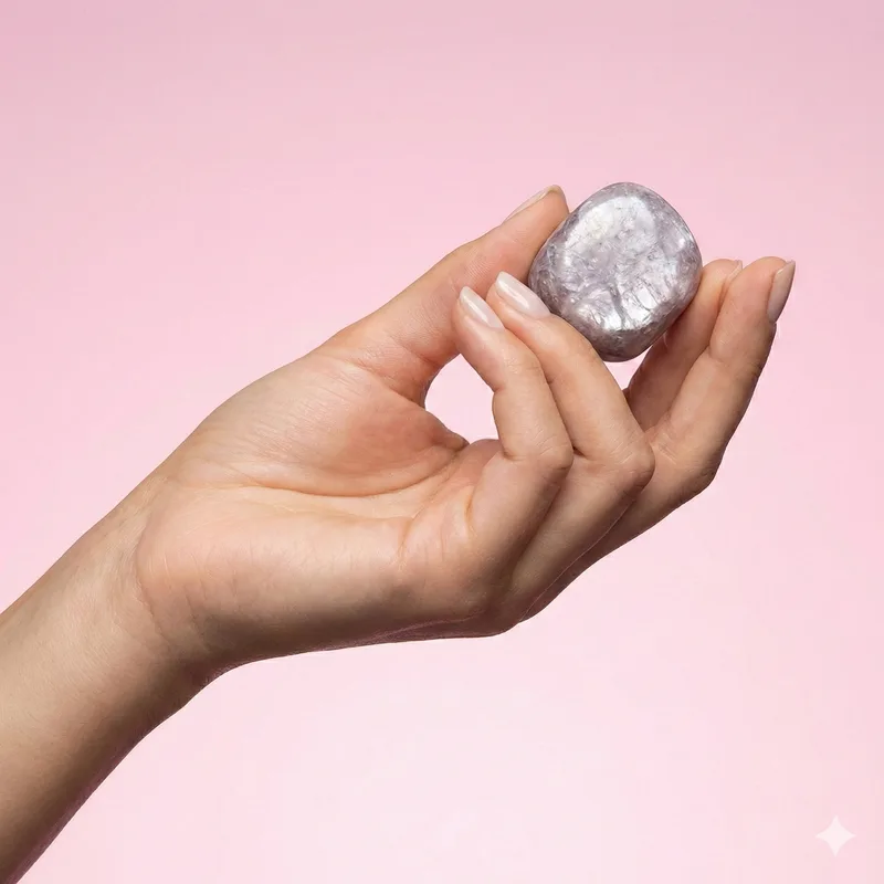 Lepidolite Tumbled Stone - lepidolite crystal