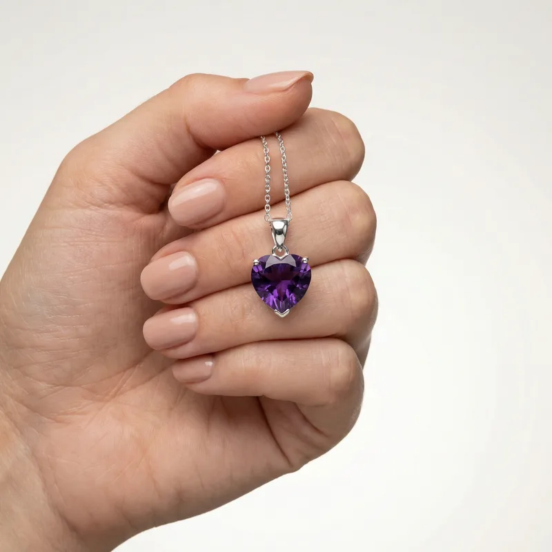Amethyst Heart - amethyst crystal