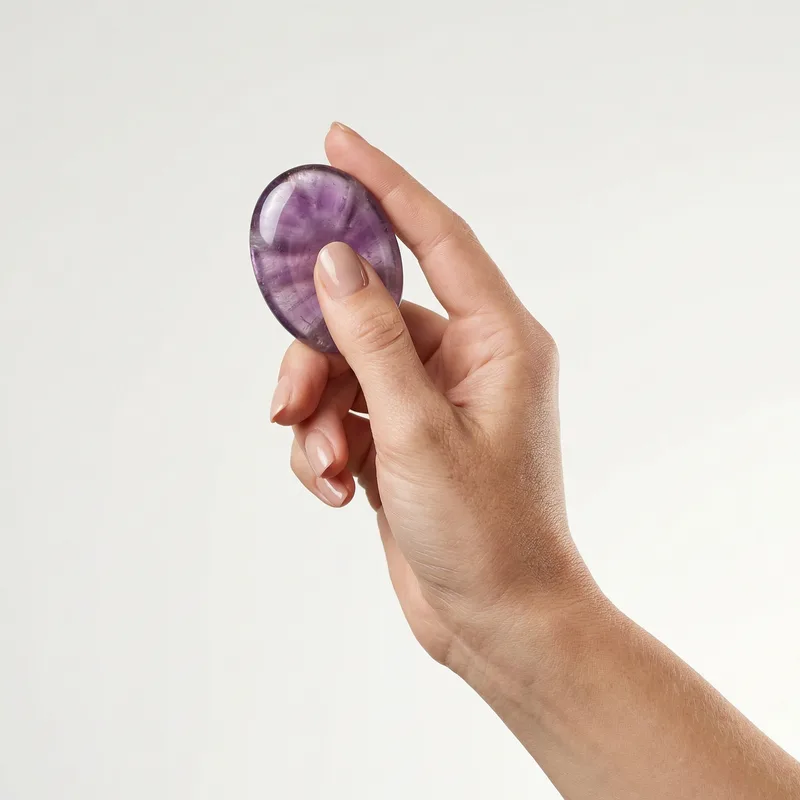 Amethyst Worry Stone - amethyst crystal
