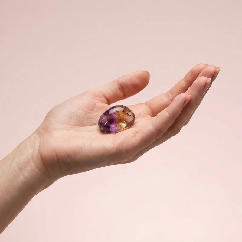 Ametrine Tumbled Stone - ametrine crystal