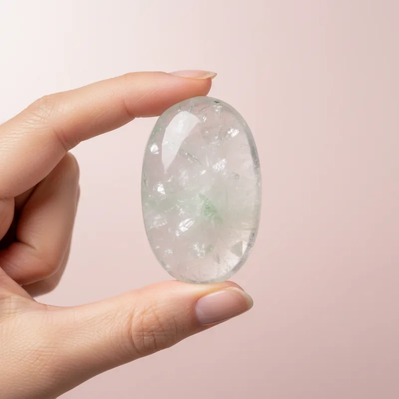 Apophyllite Palm Stone - apophyllite crystal