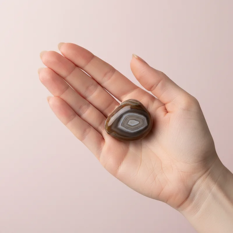 Banded Agate Tumbled Stone - banded agate crystal