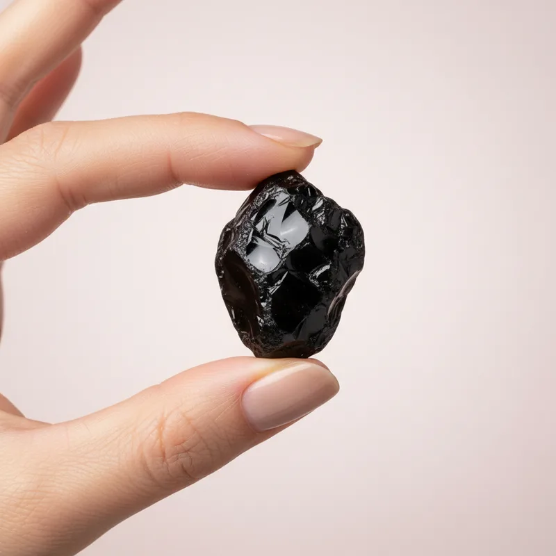 Black Obsidian Raw Piece - black obsidian crystal