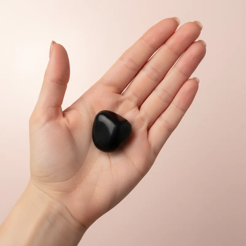 Black Onyx Tumbled Stone - black onyx crystal