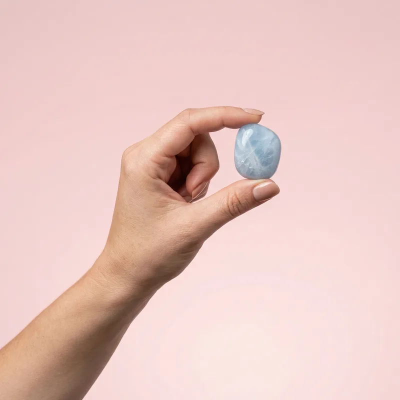 Celestite Tumbled Stone - celestite crystal