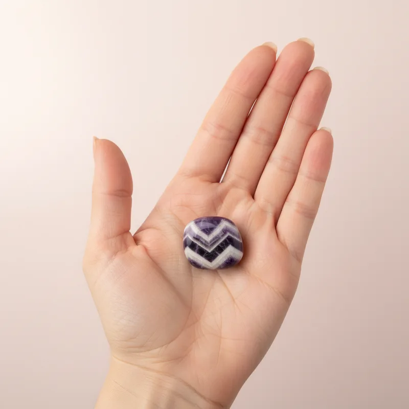 Chevron Amethyst Tumbled Stone - chevron amethyst crystal