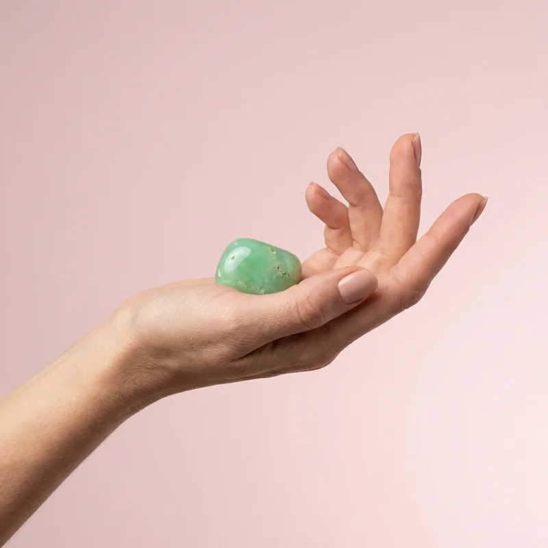 Chrysoprase Tumbled Stone - chrysoprase crystal