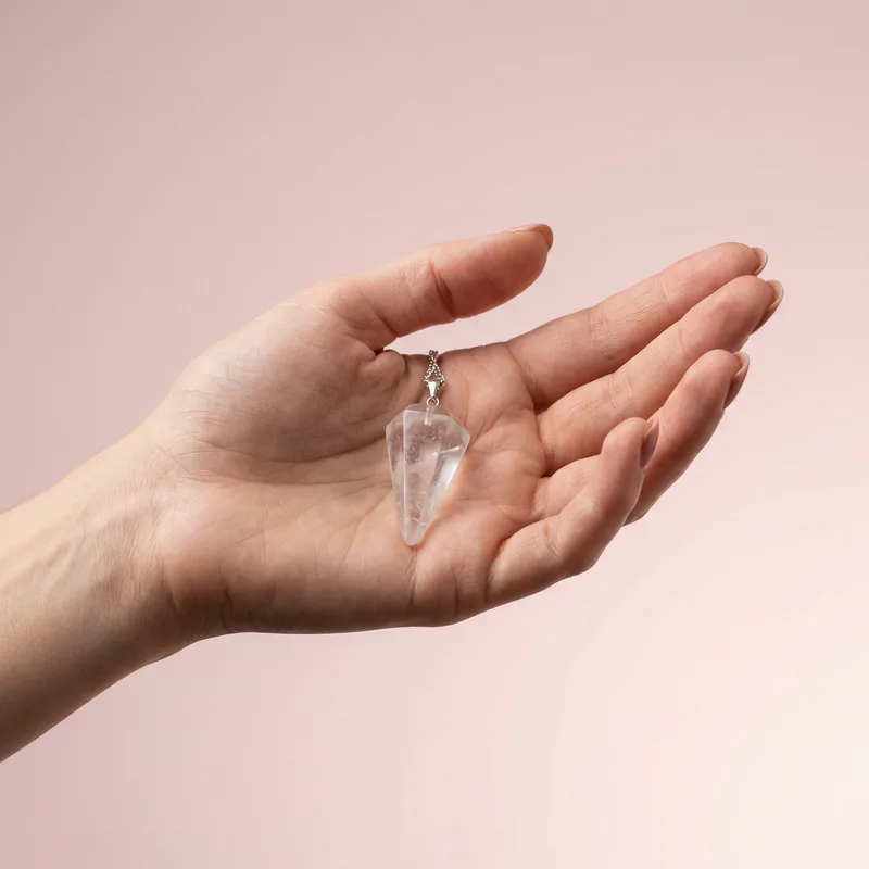 Clear Quartz Pendulum - clear quartz crystal
