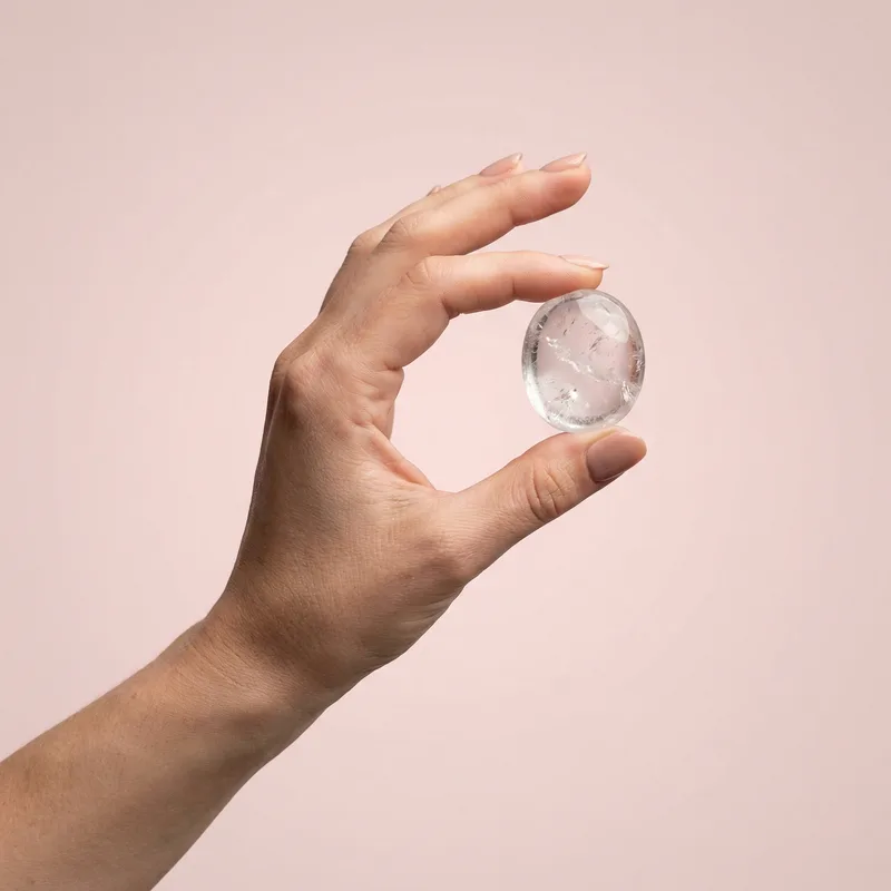Danburite Palm Stone - danburite crystal