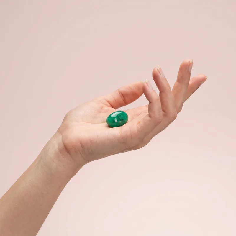 Dioptase Tumbled Stone - dioptase crystal