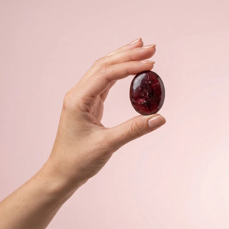 Garnet Palm Stone - garnet crystal