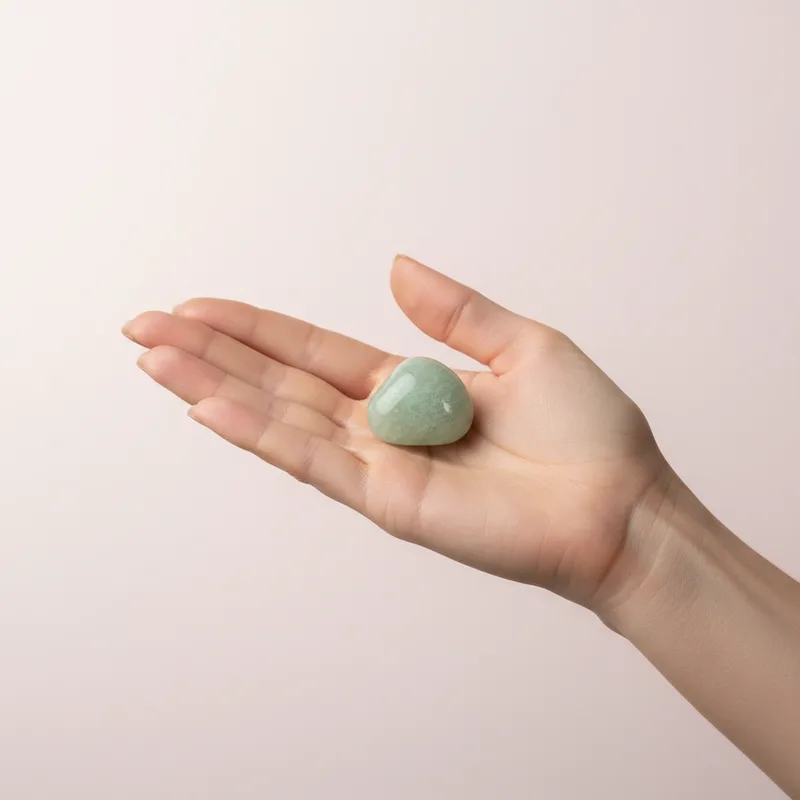 Green Amethyst Tumbled Stone - green amethyst crystal