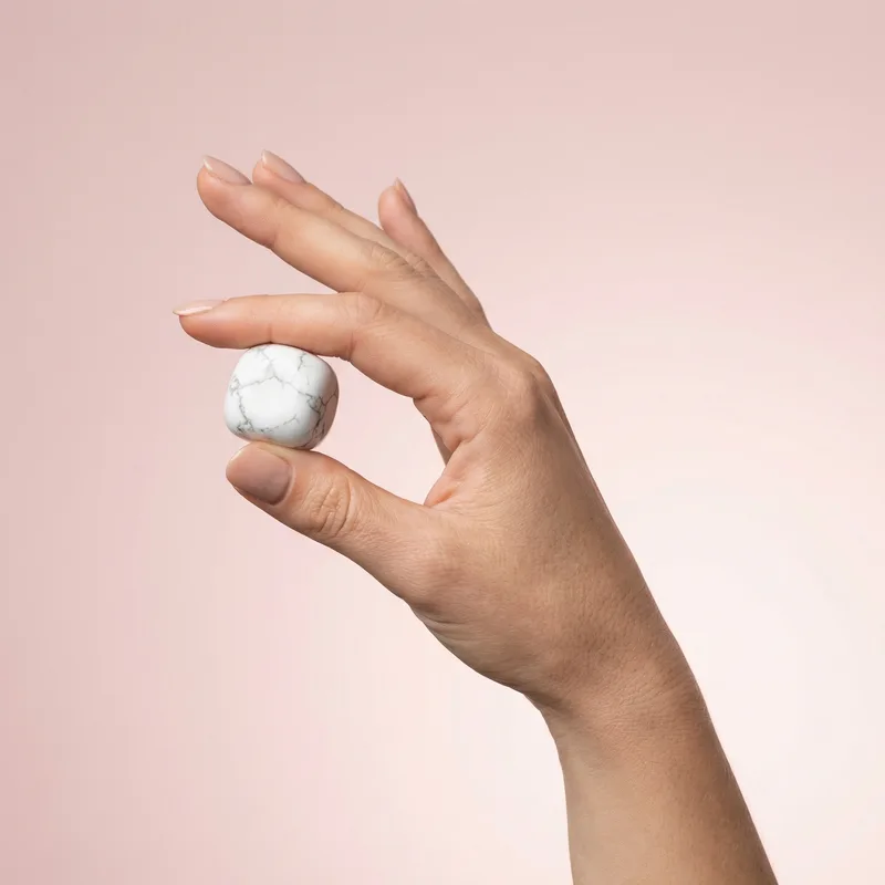 Howlite Tumbled Stone - howlite crystal