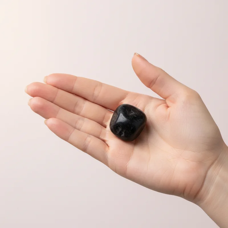 Jet Tumbled Stone - jet crystal
