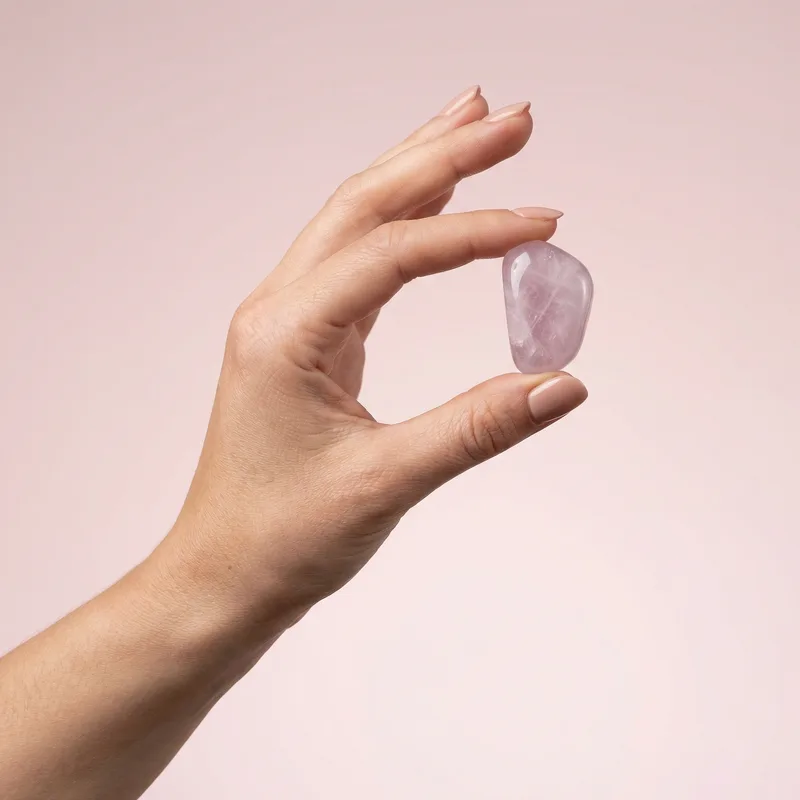 Kunzite Tumbled Stone - kunzite crystal