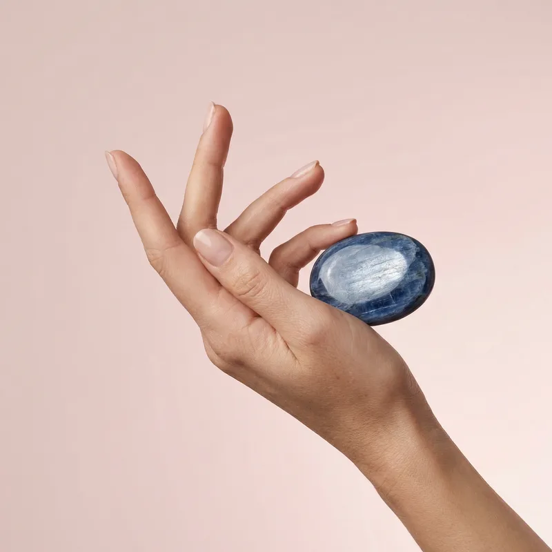 Kyanite Palm Stone - kyanite crystal