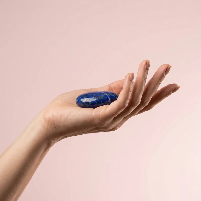 Lapis Lazuli Palm Stone - lapis lazuli crystal