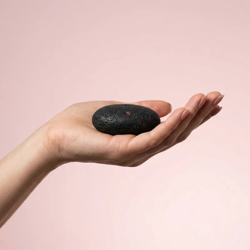 Lava Stone Palm Stone - lava stone crystal