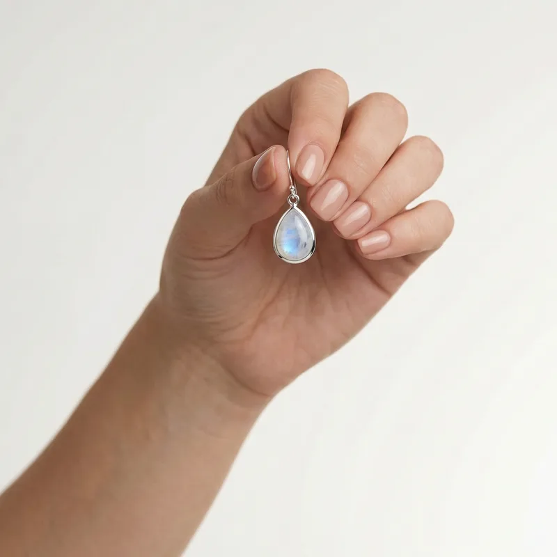 Moonstone Drop Earrings - moonstone crystal