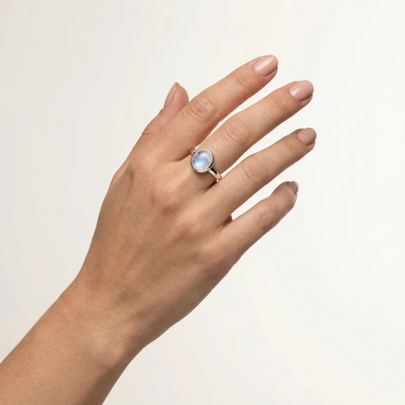 Moonstone Ring - moonstone crystal