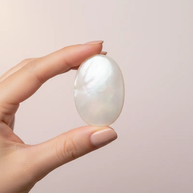Mother of Pearl Palm Stone - mother of pearl crystal