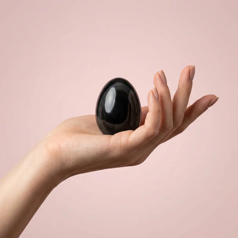 Obsidian Egg - obsidian crystal