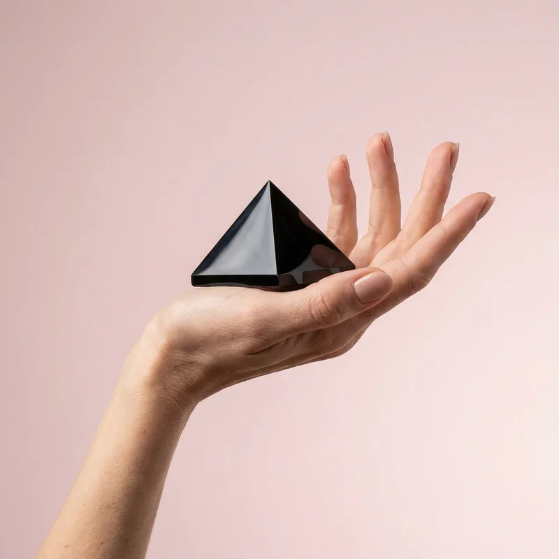 Obsidian Pyramid - obsidian crystal