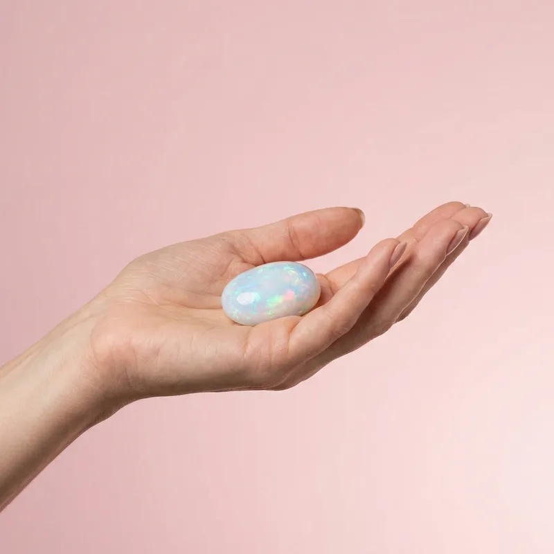Opal Palm Stone - opal crystal