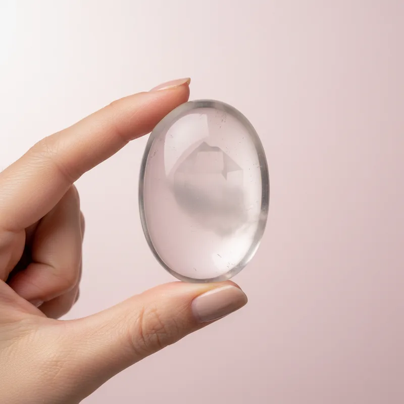 Phantom Quartz Palm Stone - phantom quartz crystal