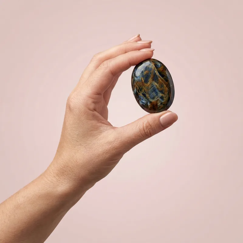 Pietersite Palm Stone - pietersite crystal