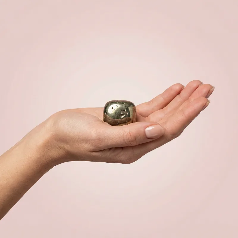 Pyrite Tumbled Stone - pyrite crystal