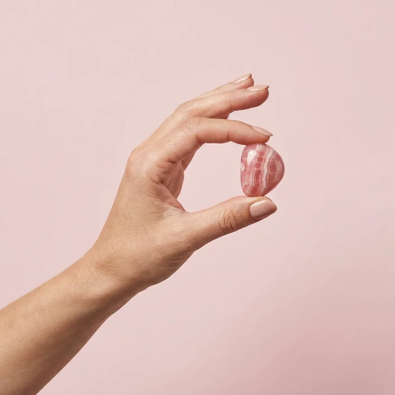 Rhodochrosite Tumbled Stone - rhodochrosite crystal