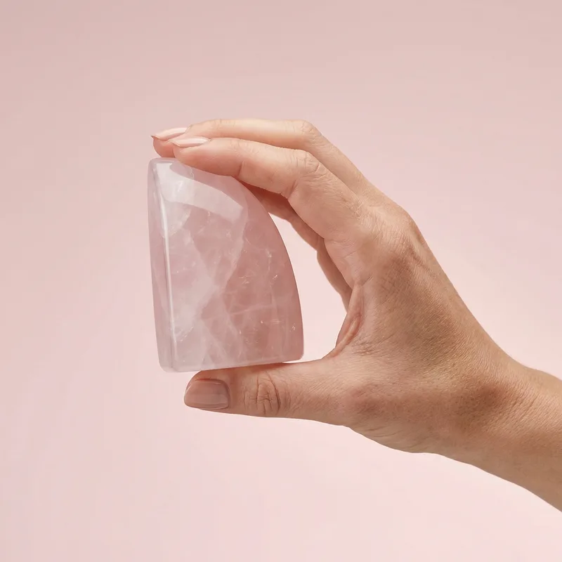 Rose Quartz Bookends - rose quartz crystal