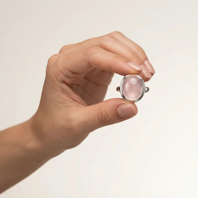 Rose Quartz Ring - rose quartz crystal