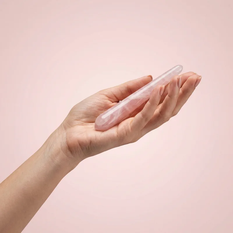 Rose Quartz Wand - rose quartz crystal