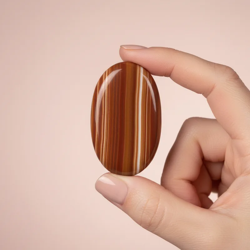 Sardonyx Palm Stone - sardonyx crystal