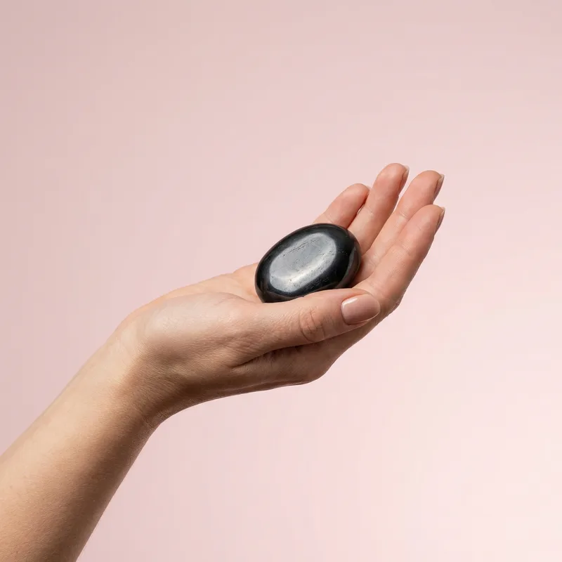 Shungite Palm Stone - shungite crystal