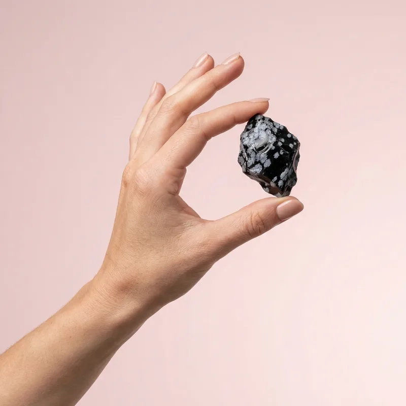 Snowflake Obsidian Raw Piece - snowflake obsidian crystal