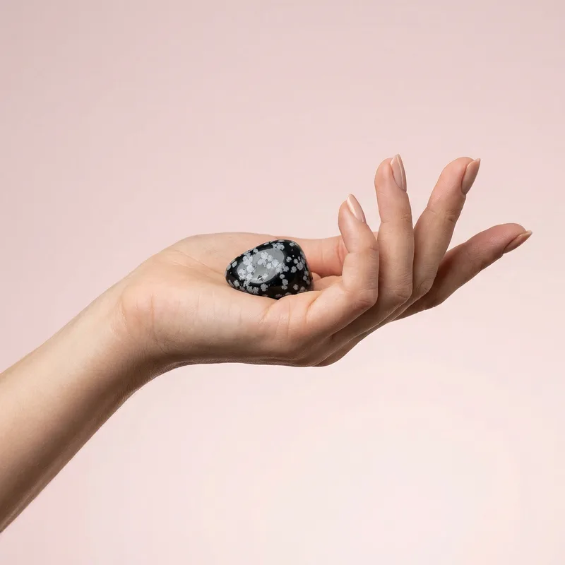 Snowflake Obsidian Tumbled Stone - snowflake obsidian crystal