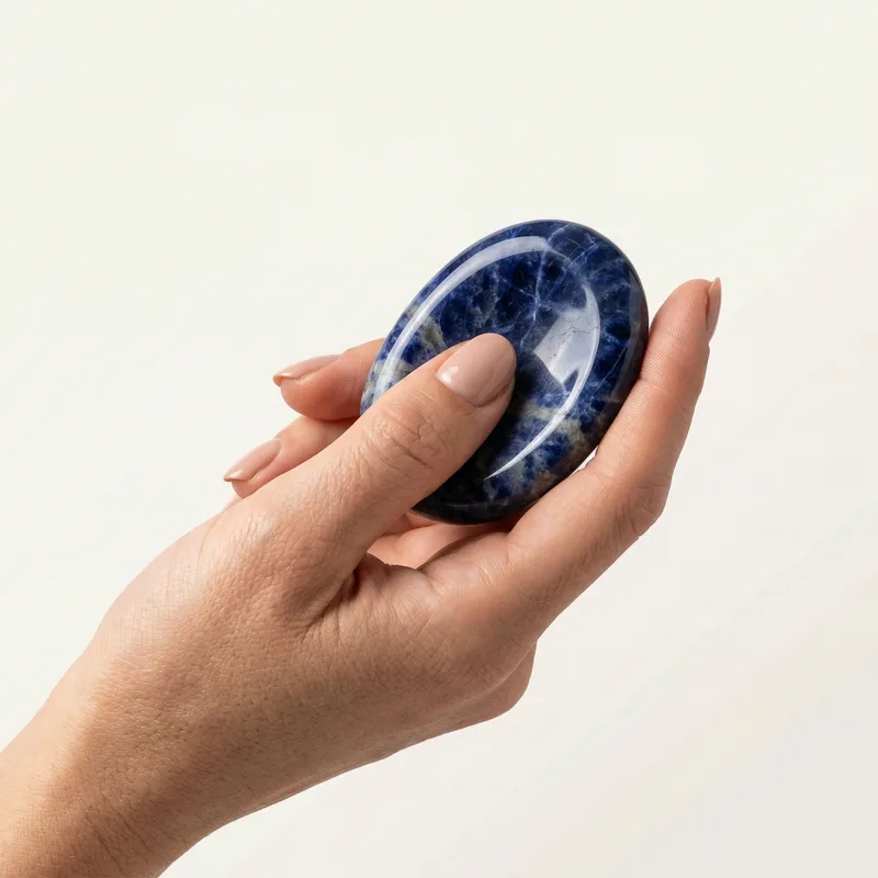 Sodalite Worry Stone - sodalite crystal