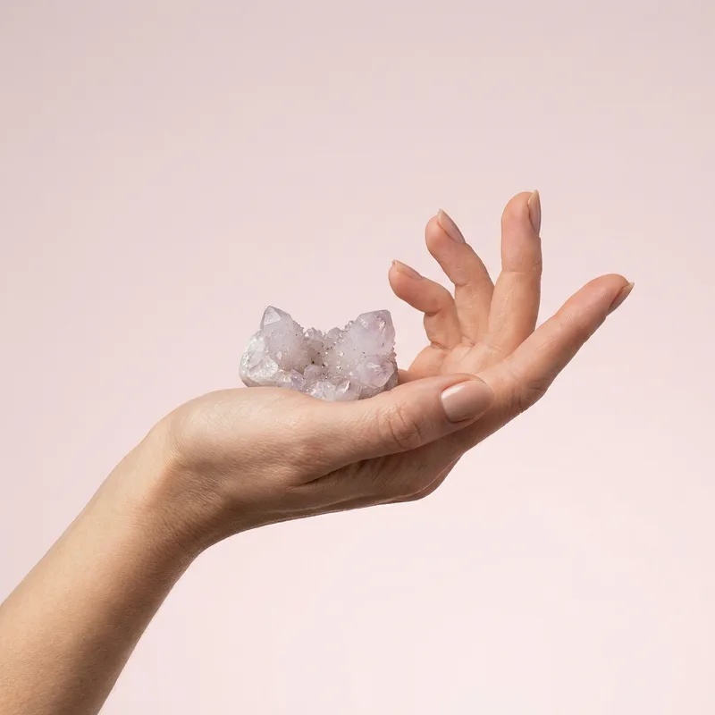 Spirit Quartz Palm Stone - spirit quartz crystal