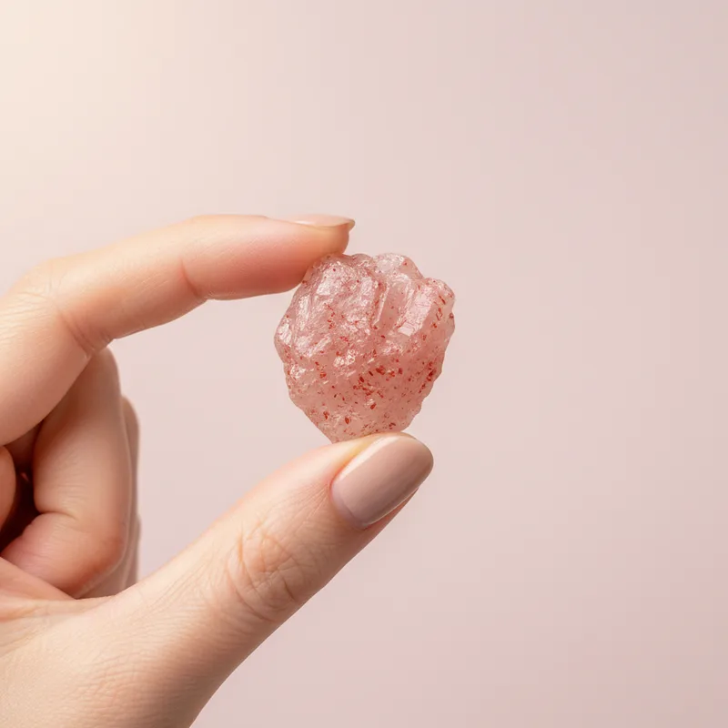 Strawberry Quartz Raw Piece - strawberry quartz crystal