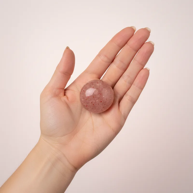 Strawberry Quartz Tumbled Stone - strawberry quartz crystal
