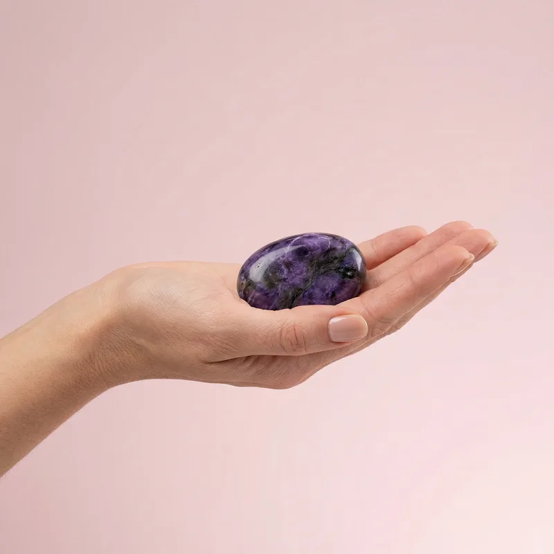 Sugilite Palm Stone - sugilite crystal